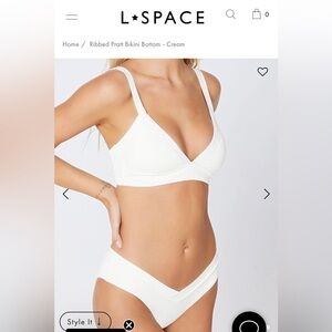 L Space ribbed white bikini